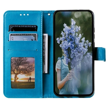 Samsung Galaxy A14/A14 5G Mandala Series Etui med Pung - Blå