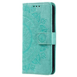 Samsung Galaxy A14/A14 5G Mandala Series Etui med Pung - Grøn
