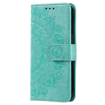 Samsung Galaxy A14/A14 5G Mandala Series Etui med Pung - Grøn