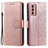 Samsung Galaxy A14/A14 5G Mandala Series Etui med Pung - Rødguld