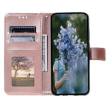 Samsung Galaxy A14/A14 5G Mandala Series Etui med Pung - Rødguld