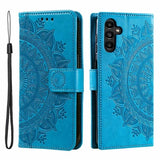 Samsung Galaxy A34 5G Mandala Series Etui med Pung - Blå