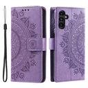 Samsung Galaxy A34 5G Mandala Series Etui med Pung - Lilla