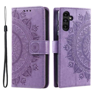 Samsung Galaxy A34 5G Mandala Series Etui med Pung - Lilla