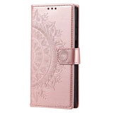 Samsung Galaxy A34 5G Mandala Series Etui med Pung - Rødguld