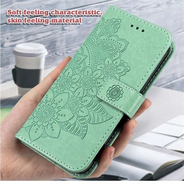 Motorola Edge 60 Fusion Mandala Series Etui med Pung - Grøn