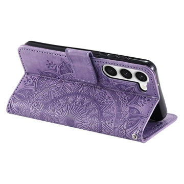 Samsung Galaxy S23 5G Mandala Series Etui med Pung - Lilla