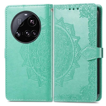 Xiaomi 15 Ultra Mandala Series Etui med Pung - Grøn