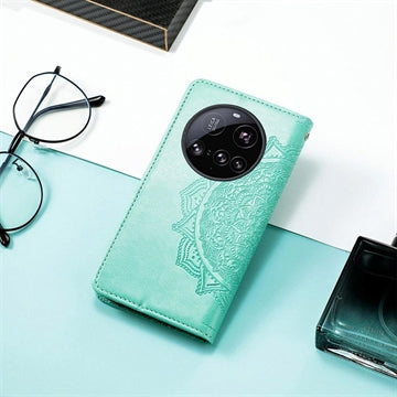 Xiaomi 15 Ultra Mandala Series Etui med Pung - Grøn