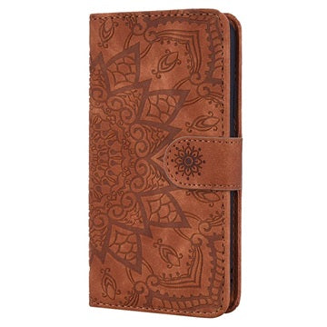 Mandala Series iPhone 11 Pung Taske med Stativ - Brun