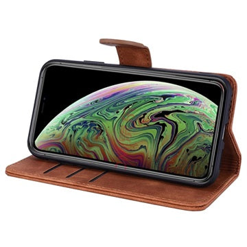Mandala Series iPhone 11 Pung Taske med Stativ - Brun