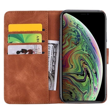 Mandala Series iPhone 11 Pung Taske med Stativ - Brun