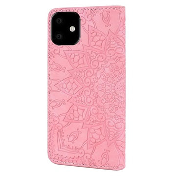 Mandala Series iPhone 11 Pung Taske med Stativ - Pink