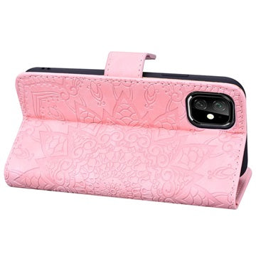 Mandala Series iPhone 11 Pung Taske med Stativ - Pink