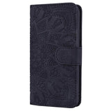 Mandala Series Samsung Galaxy A50 Etui med Pung - Sort