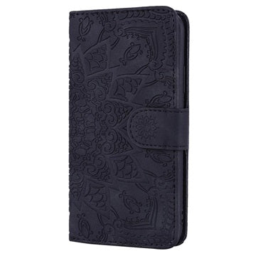 Mandala Series Samsung Galaxy A50 Etui med Pung - Sort
