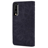 Mandala Series Samsung Galaxy A50 Etui med Pung - Sort
