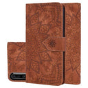 Mandala Series Samsung Galaxy A50 Etui med Pung - Brun