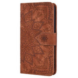 Mandala Series Samsung Galaxy A50 Etui med Pung - Brun