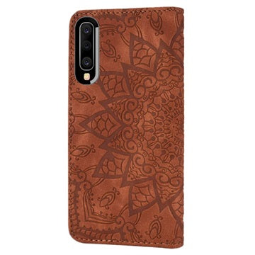 Mandala Series Samsung Galaxy A50 Etui med Pung - Brun
