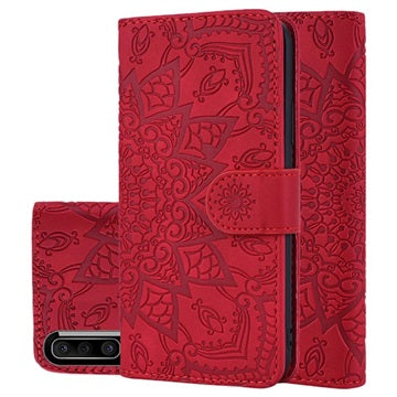 Mandala Series Samsung Galaxy A50 Etui med Pung - Rød