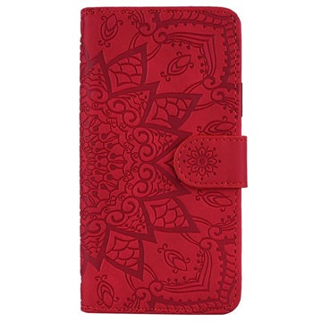 Mandala Series Samsung Galaxy A50 Etui med Pung - Rød