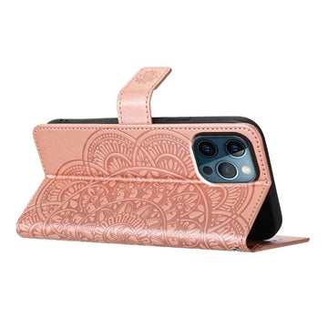 iPhone 16 Pro Max Mandala Series Etui med Pung - Rødguld