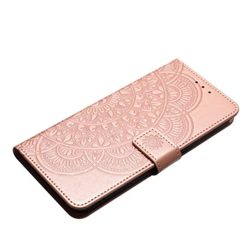 iPhone 16 Pro Mandala Series Etui med Pung - Rødguld
