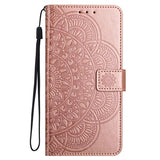 iPhone 16 Pro Mandala Series Etui med Pung - Rødguld