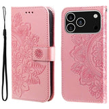 iPhone 17 Pro Mandala Series Etui med Pung - Pink