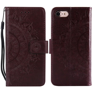 iPhone 7/8/SE (2020)/SE (2022) Mandala Series Etui med Pung - Brun