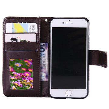 iPhone 7/8/SE (2020)/SE (2022) Mandala Series Etui med Pung - Brun