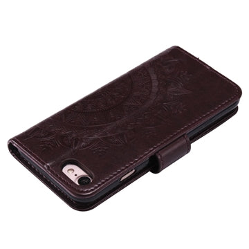 iPhone 7/8/SE (2020)/SE (2022) Mandala Series Etui med Pung - Brun