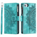 iPhone 16e/17e Mandala Series Etui med Pung - Grøn