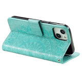 Mandala Series iPhone 14 Etui med Pung - Grøn