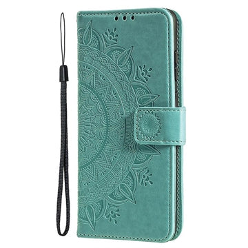 Mandala Series iPhone 14 Etui med Pung - Grøn