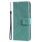 Mandala Series iPhone 14 Etui med Pung - Grøn
