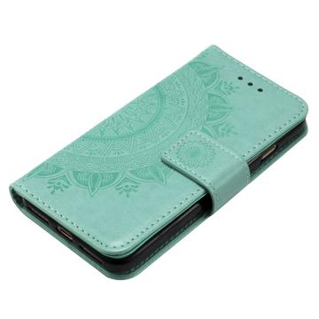 iPhone 7 8 SE (2020)/SE (2022) Mandala Series Etui med Pung - Cyan