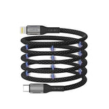 Maxlife MXUC-11 magnetisk USB-C / Lightning-kabel - 1m, 27W - Sort