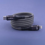 Maxlife MXUC-11 magnetisk USB-C / Lightning-kabel - 1m, 27W - Sort