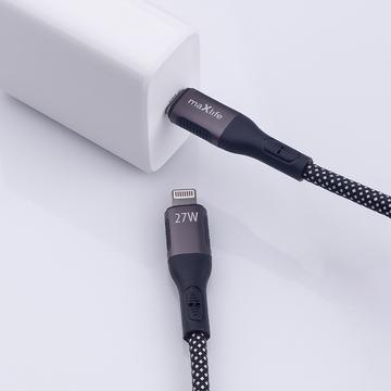 Maxlife MXUC-11 magnetisk USB-C / Lightning-kabel - 1m, 27W - Sort