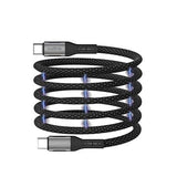 Maxlife MXUC-11 magnetisk USB-C / USB-C-kabel - 1m, 100W - Sort