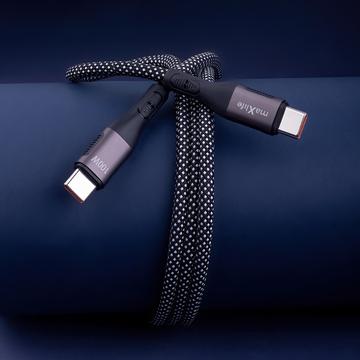 Maxlife MXUC-11 magnetisk USB-C / USB-C-kabel - 1m, 100W - Sort
