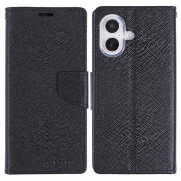iPhone 16 Mercury Goospery Fancy Diary Pung - Sort