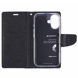 iPhone 16 Mercury Goospery Fancy Diary Pung - Sort