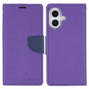 iPhone 16 Mercury Goospery Fancy Diary Pung - Lilla