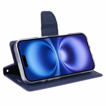 iPhone 16 Mercury Goospery Fancy Diary Pung - Lilla