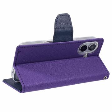 iPhone 16 Mercury Goospery Fancy Diary Pung - Lilla