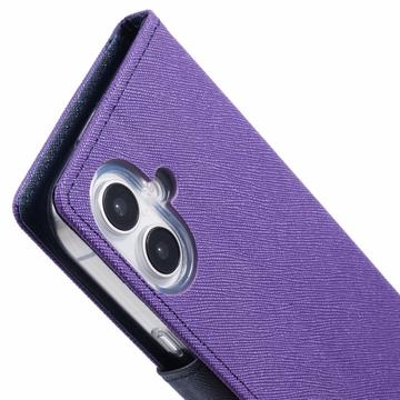 iPhone 16 Mercury Goospery Fancy Diary Pung - Lilla