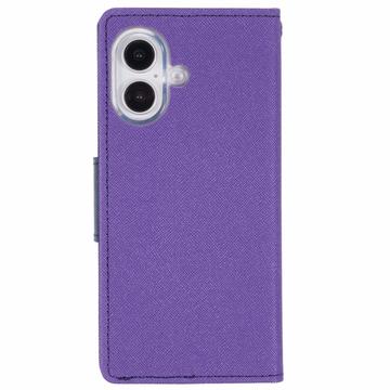 iPhone 16 Mercury Goospery Fancy Diary Pung - Lilla